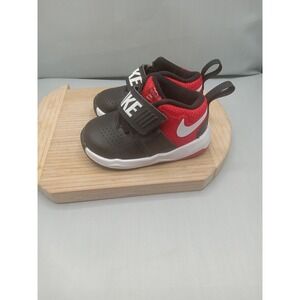 Nike Team Hustle 881943-004‎ Black Red Toddlers US Size 5C Shoes Sneakers